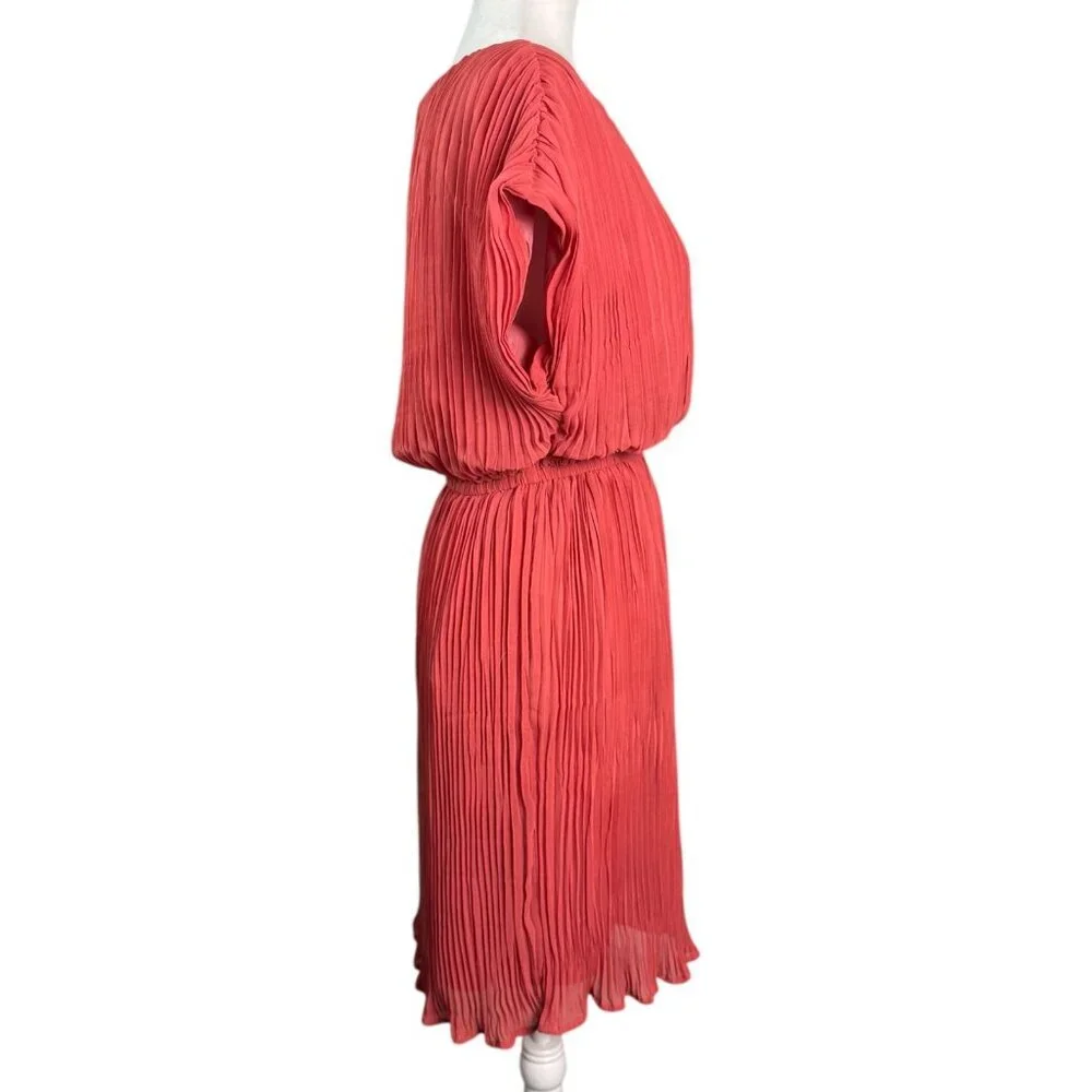 Madewell Artemis Brick Dust Pleated Mini Dress #C0925 Women's Size Small